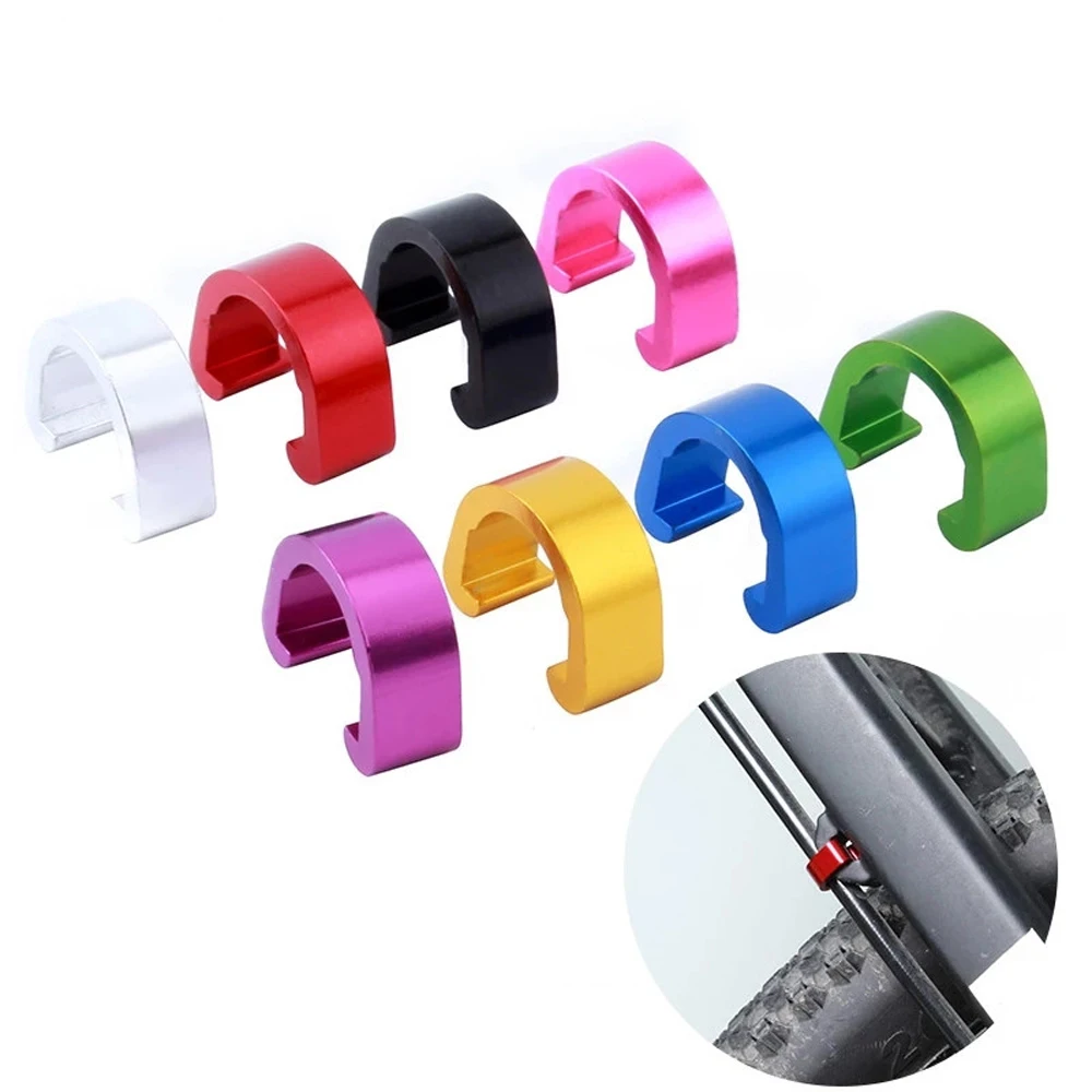 For Brake Cable MTB Bike Road Bike For Shifter Cable Fixed Clamp Clips Bicycle C Clips Fixed Tubing