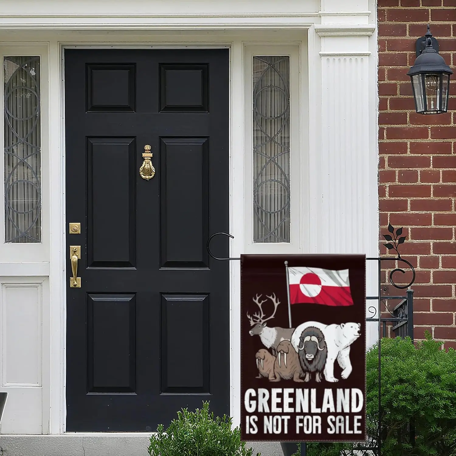 Greenland Not for Sale Greenland Flag Bear Greenlanders Party Supplies Backdrop Wall Decor for Outdoor Indoor House Garden G uui