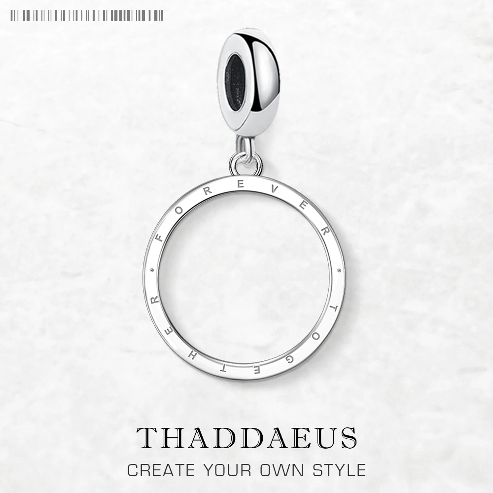 

Together Forever Circle Dangle Charm Europe Club Jewelry Romantic Gift In 925 Sterling Silver Super Deals