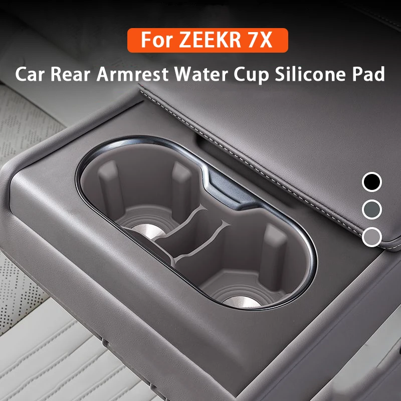 

For ZEEKR 7X Car Second-row Armrest Storage Silicone Pad Rear Armrest Cup Holder Silicone Protector Pad Car Interior Accessories