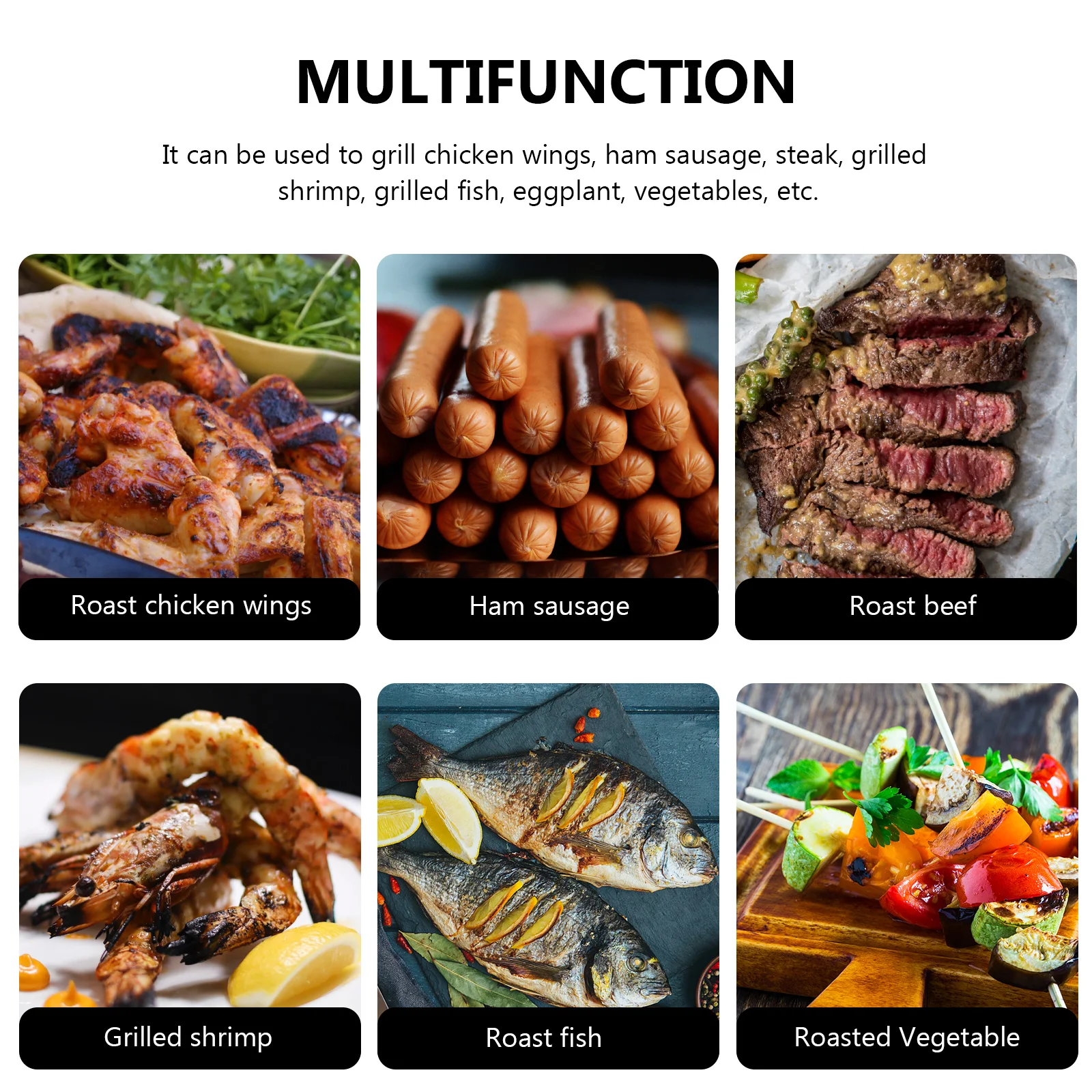 

Non-Stick Grilling Tray with Large Holes for Outdoor Bbq Grill Basket Heat Resistant Baking Tool Household Frying Pan Camping