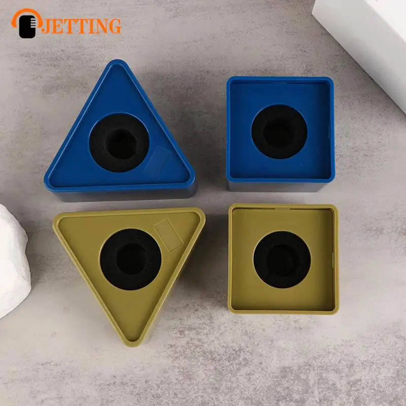 Microphone Logo Flag Station Square Shaped Interview KTV Mic Station Cube Interview Box ABS Prop Stand News Reporter Injection