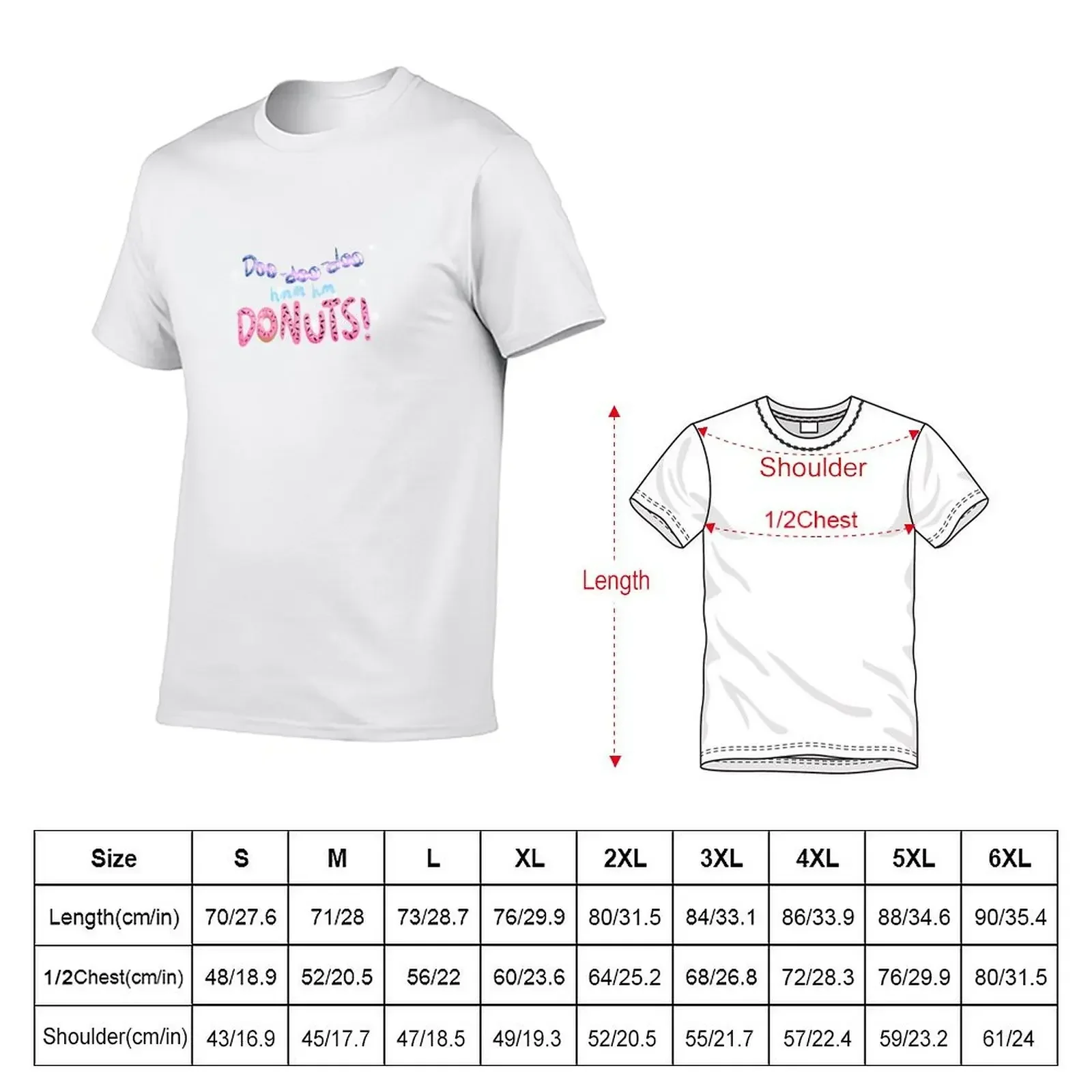 Doo-doo-doo DONUTS! T-Shirt customs animal prinfor boys anime clothes plus size clothes plain black t shirts men