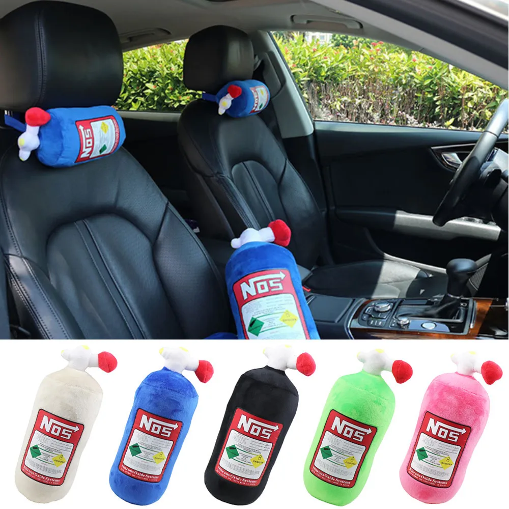 NOS Headrest Throw Pillow Nitrogen Bottle Pillow Car Personalized Pillow