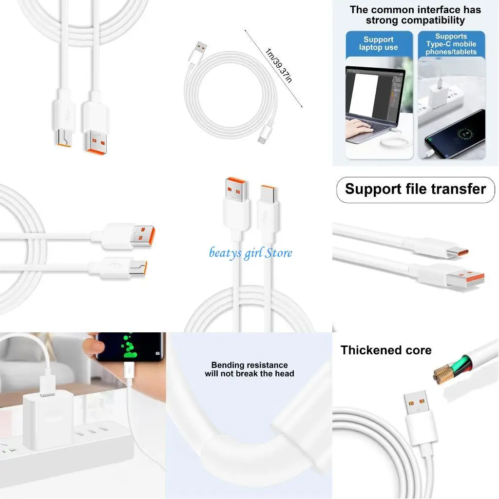 

C7AB Quality USB C Cable USB Cord Type C Data Cable for Computer Laptop Low Latency, Minimum Loss