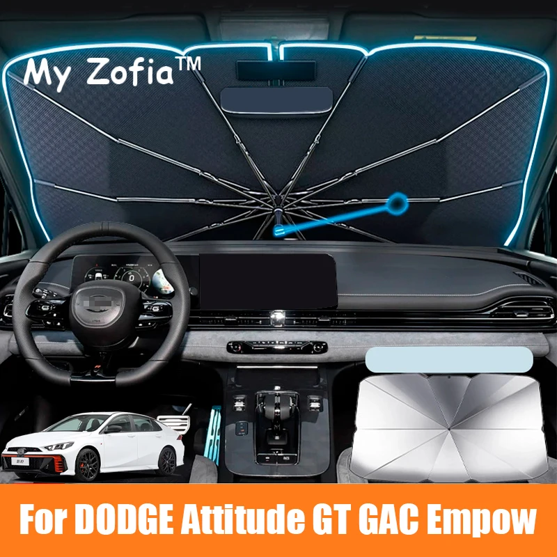 

For New DODGE Attitude GT GAC empow 2024 2025 Car Windshield Sunshade Foldable Umbrella amry Front Heat Insulation Accessories