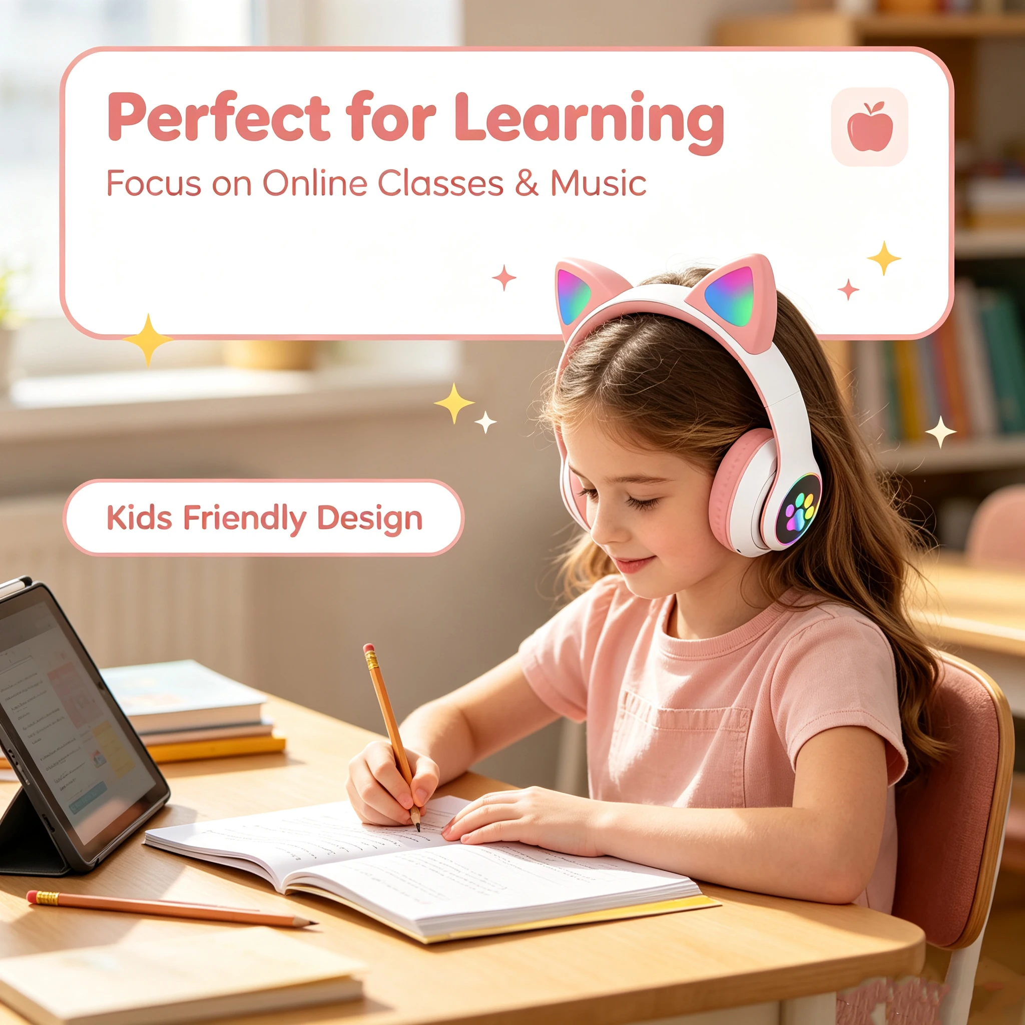 Headphone Bluetooth Nirkabel y - Cat Ear Bluetooth Headset Led ulasan dan harga
