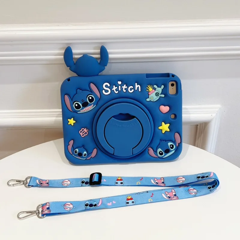 

Disney Stitch Protective Case for Ipad 1 2 3 4 5 6 7 Cover Anime Shockproof Cover for Ipad Air2 Ipad6 Pro 9.7 Inches Shell Gift