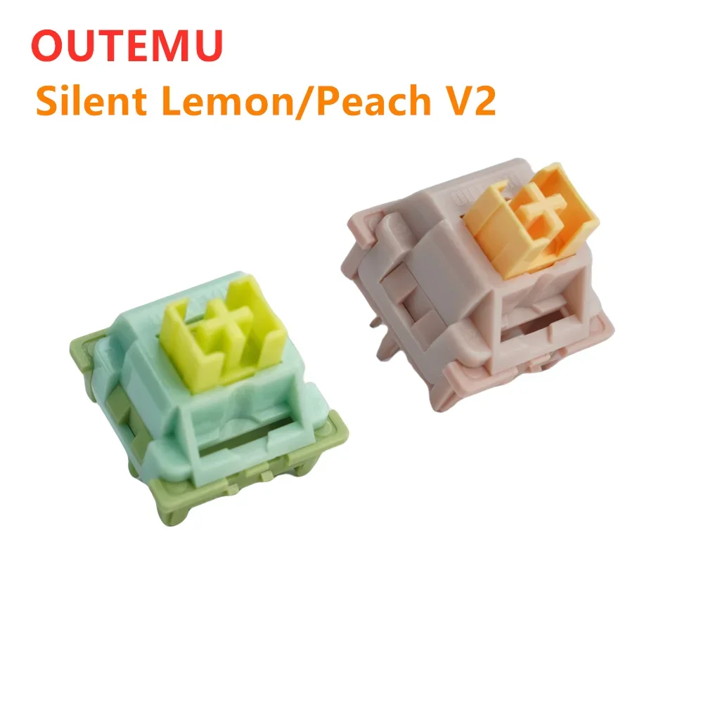 Outemu Switch Silent Peach/Lemon Switch V2 per tastiera meccanica tattile lineare 5 pin fai da te per interruttori meccanici della tastiera