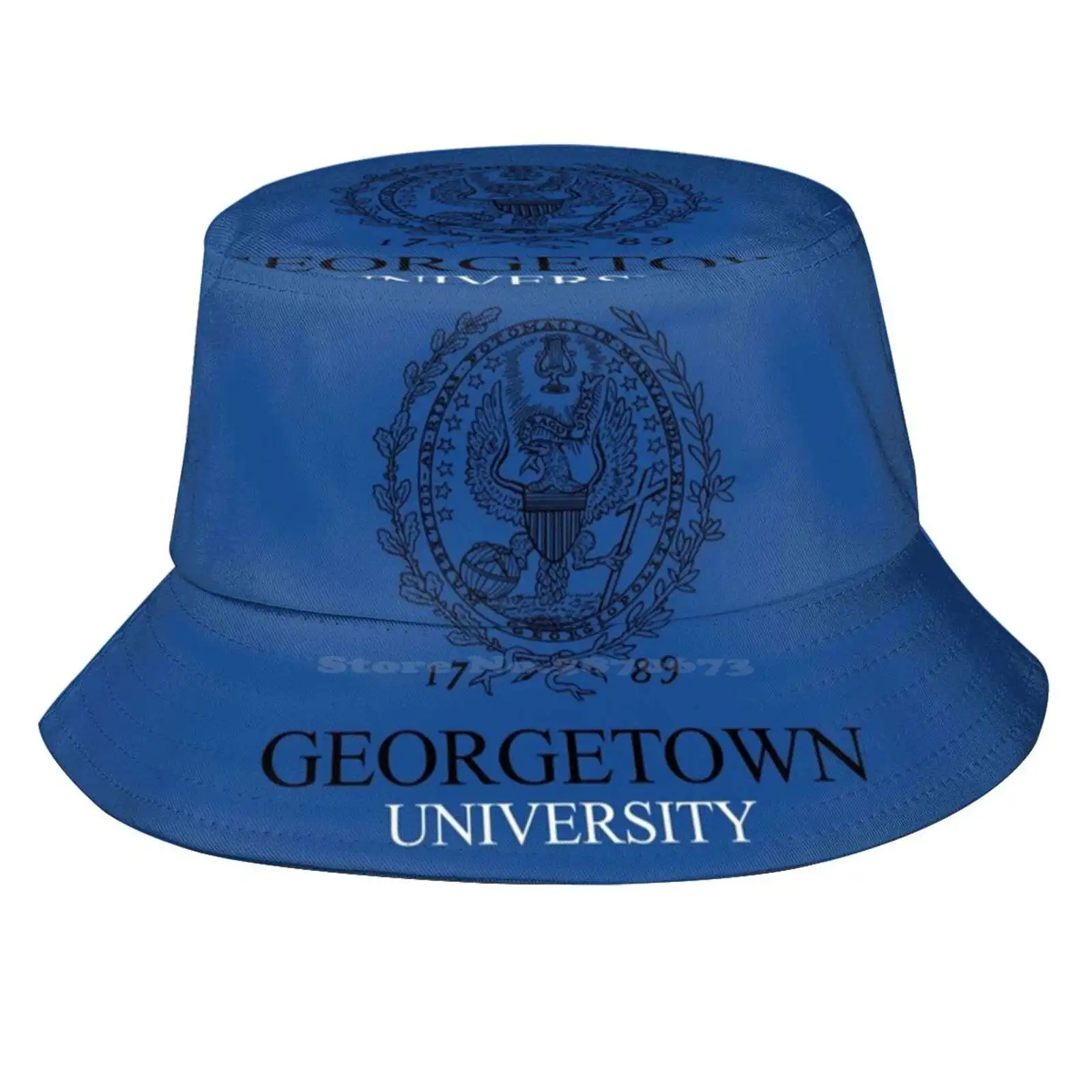 Georgetown University Sun Cap Fisherman Hat Bucket Hats College Sport Favorite Student League Tournament Games Play Georgetown