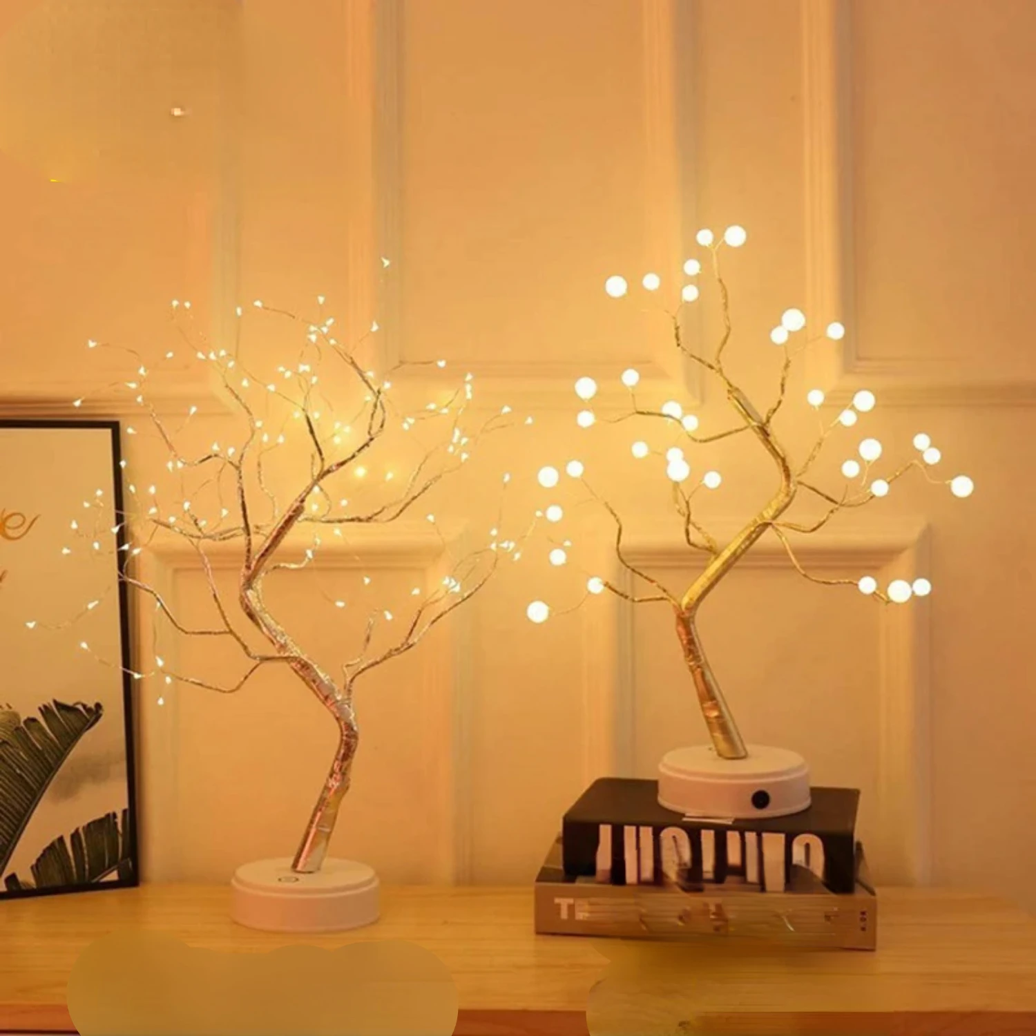 Exquisite Copper Wire Table Lights - Stunning 36/108 LED Night Light Bonsai Tree Lamp for Bedroom, Home, and Christmas Decoratio