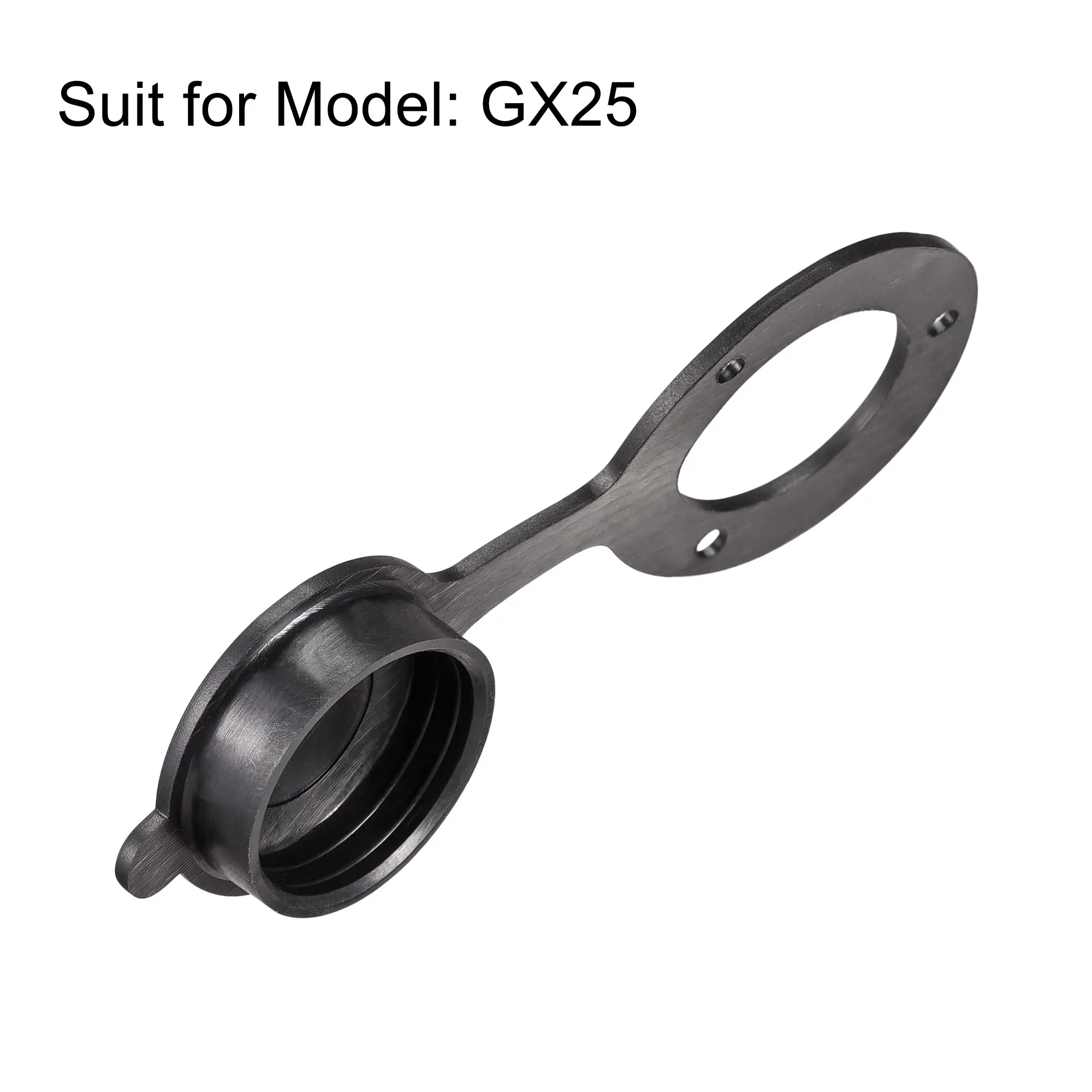 4pcs Dust Cover for GX25 Aviation Connector Plug Cover Waterproof Plastic Cap Black