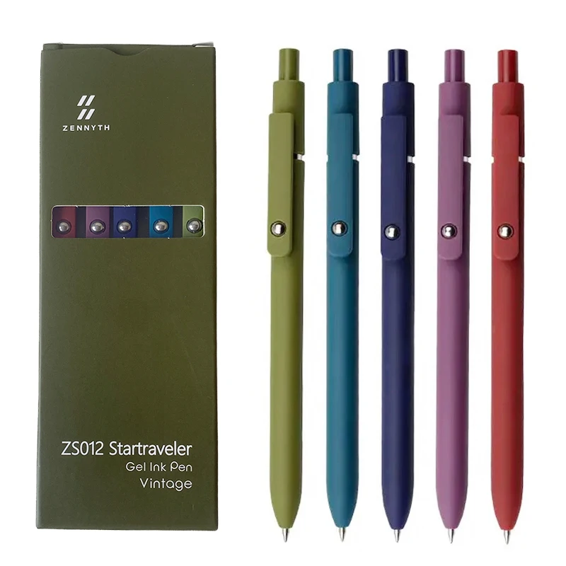 

Ручка Zanshi Pilot Morandi в стиле ретро с низким центром тяжести, высокое значение, авторучка для подписи, 0,5 м, Черная Кисть для девушек