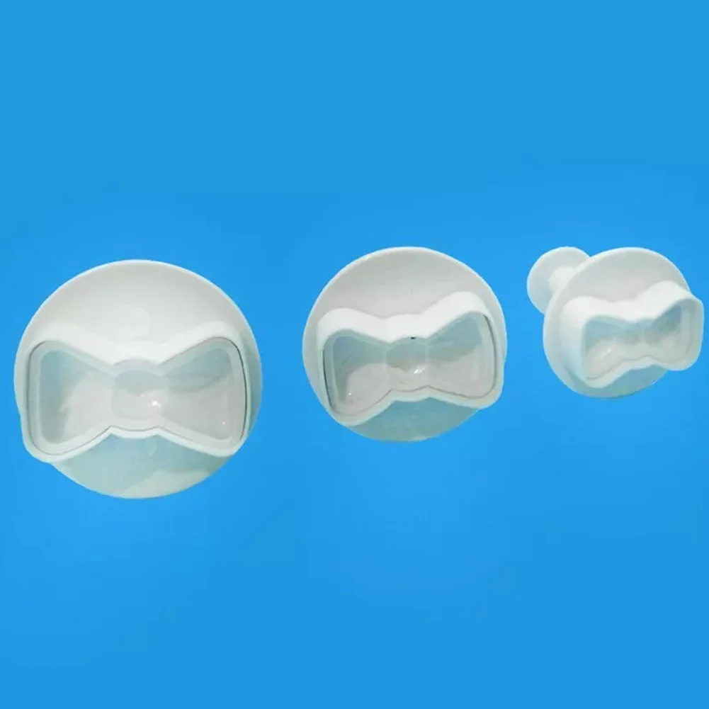 Mini molde de Bowknot 3D con un toque festivo, 3D émbolo de Bowknot, patrón hueco de plástico de grado Flexible para artesanías