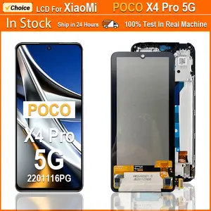 Bilashmart 6.67'' Super AMOLED LCD Poco X4 Pro 5G LCD Xiaomi Poco X4 Pro LCD 2201116PG Display Touch Screen Digitizer Assembly Part