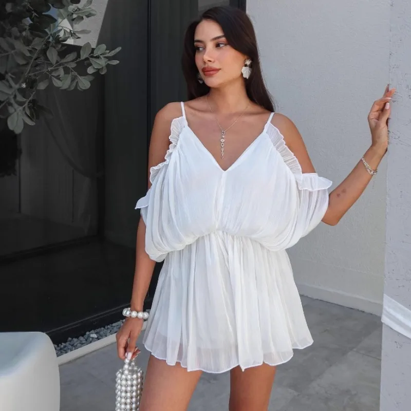 

Сексуальное платье без рукавов с v-образным вырезом, женское модное летнее короткое платье большого размера, Новое поступление