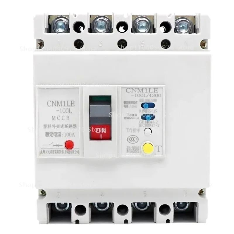Electrical leakage circuit breaker CM1LE-100A 250A 400A 630A/4300 three-phase four-wire switch