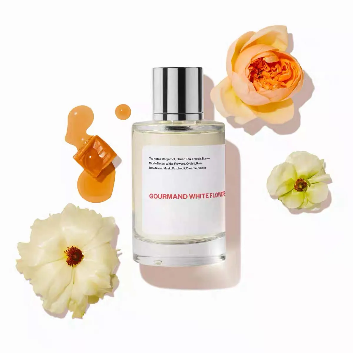 

GOURAL WHITE FLOWERS Fragrance: Sleek Silver Cap, Premium Long-Lasting Aroma for All