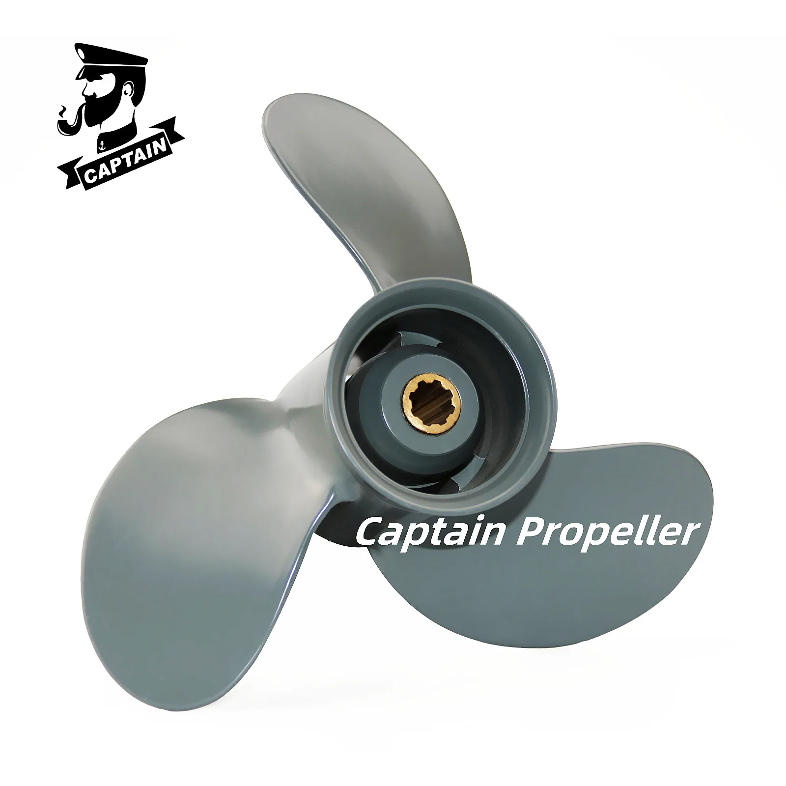 Captain Boat Propeller 9 1/4X8 Fit Honda Outboard Engine 8 9.9 15 20 HP Motor Aluminum Alloy Screw 3 Blade 8 Tooth Spline RH