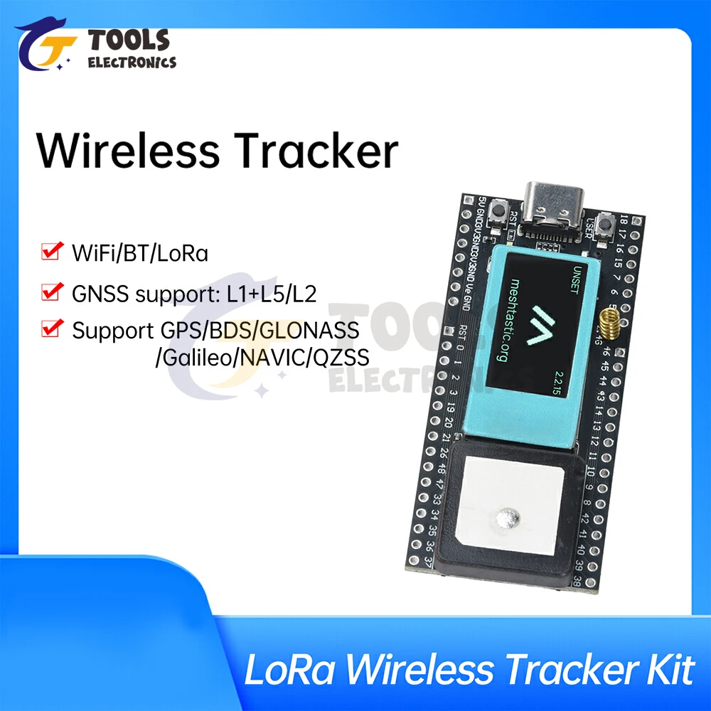LoRa wireless tracker ESP32-S3FN8+SX1262+UC6580 WiFi Bluetooth LoRa Gnss GPS tracker for Locating Vehicles children and Pets