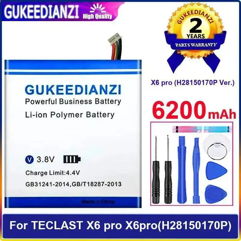 

Для Teclast X6 Pro H28150170P Ver. Стабильная батарея для ноутбука, хорошая низкотемпературная производительность, 6200 мАч