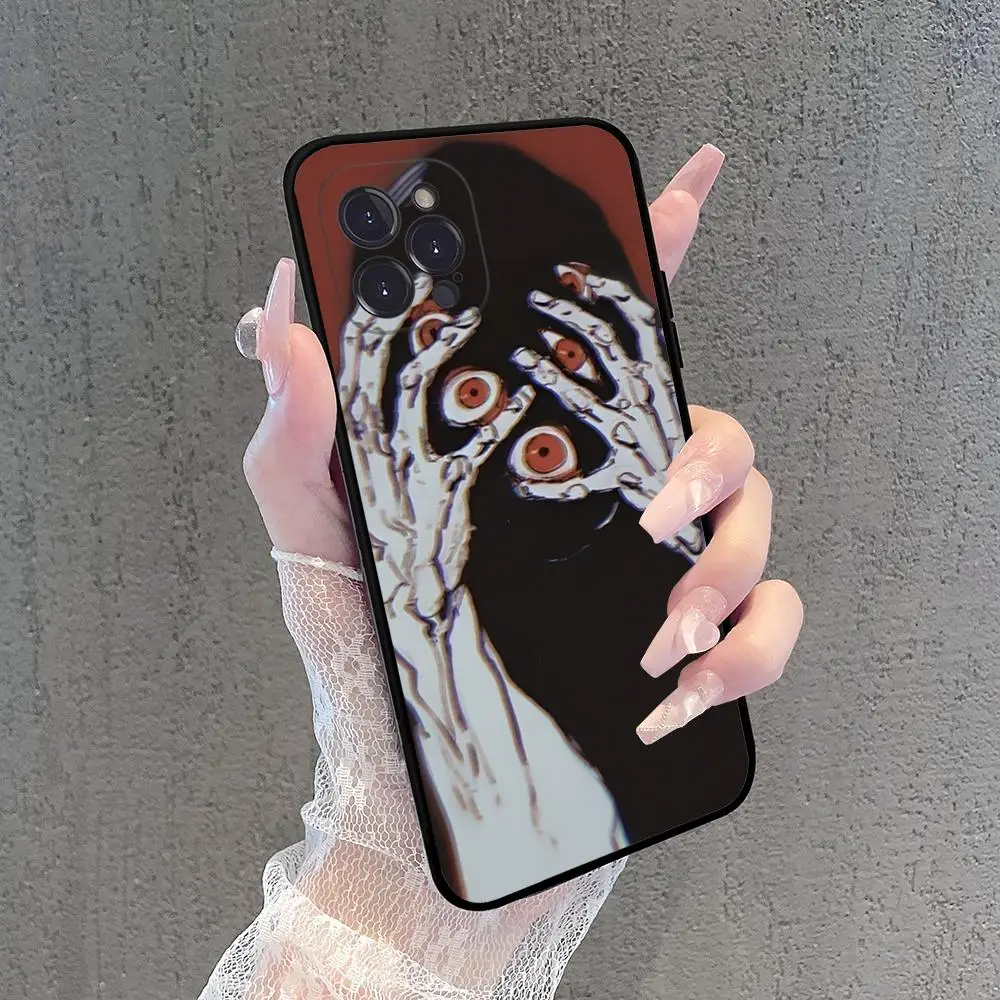 Scary Face Eyes Phone Case For iPhone 15 14 11 12 13 Mini Pro XS Max Cover 7 8 Plus X XR Funda Shell