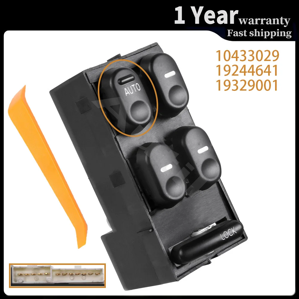 10433029 Interruptor Eléctrico para Ventanas, Botón de Control para Buick Century Regal 1997 1998 1999-2005 19244641 19329001, Repuestos de Auto