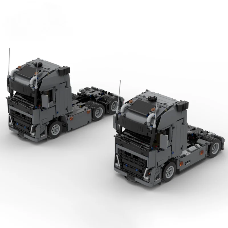 Camion technique de nuit de construction de tracteur de conteneur d\'ingénierie, unité de remorque, tour de tête, briques de jouet, cadeau, nouveau,
