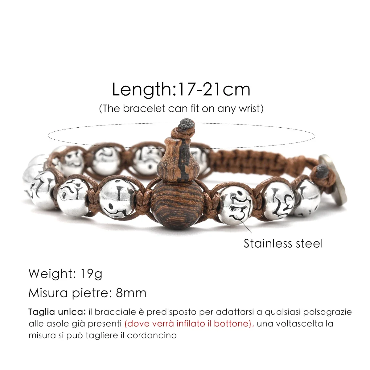 Tibetan Healing meditation Auspicious Peace Xizang Bracelet Gourd Bracelet Men's Bracelet Bracciale Tibetano Originale