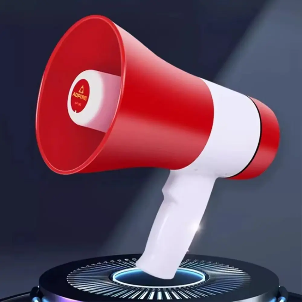 

Plastic Megaphone Speaker 50W Power Portable Handheld Bullhorn With Voice Recorder Loudhailer Microphone Portable Audio Supply