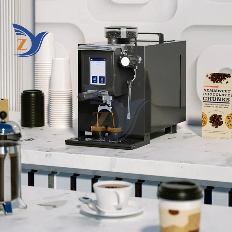 

Coffee Machine Commercial Water Free Semi-automatic Grinding Small Milk Tea Shop Automatic Household Stainless Steel Equipment