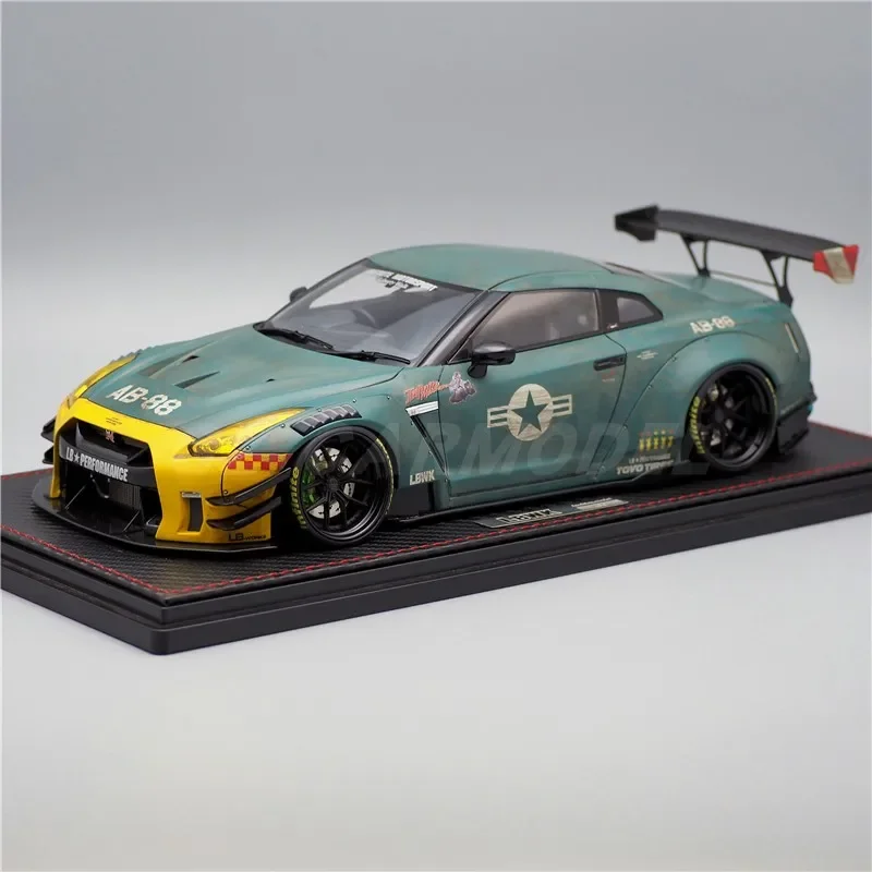 

Модель автомобиля IG 1:18 LB WORKS GTR R35 Type2 MatteGreen IG2346 JDM, имитация, лимитированная серия, из смолы и металла, статическая, подарок