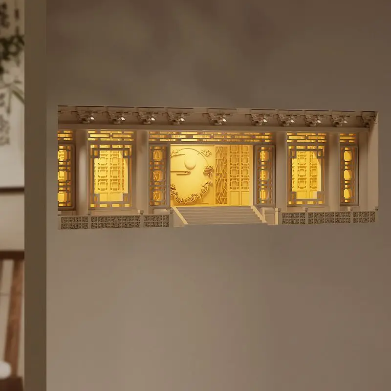New Chinese-style promenade gypsum wall lamp embedded corridor aisle B & B niche lamp embedded pre-embedded