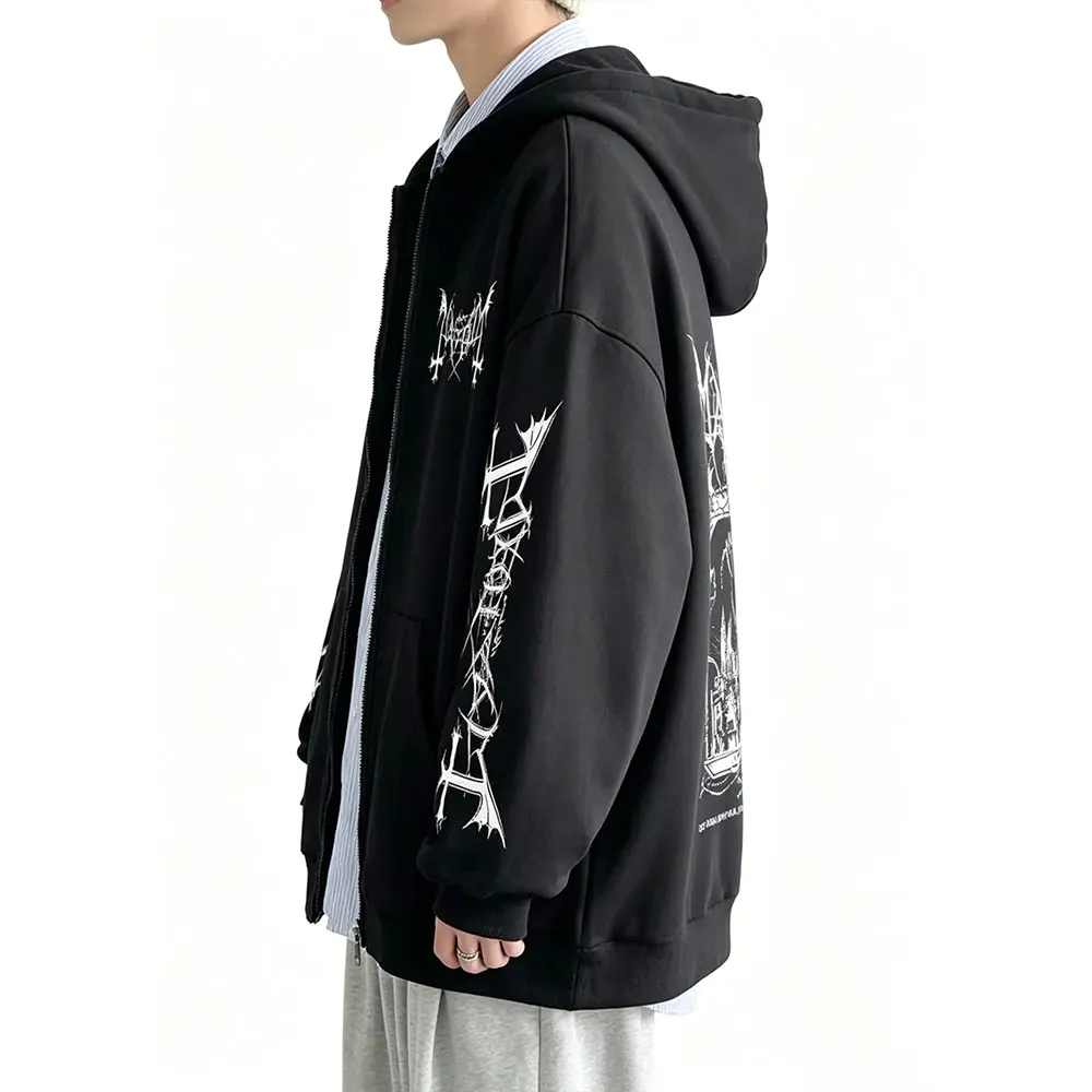 

Rock Band Mayhem De Mysteriis Dom Sathanas Zipper Hoodie Men Women Death Black Metal Streetwear Male Gothic Punk Zip Up Jacket