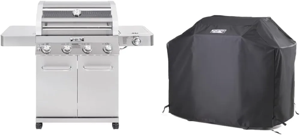 

Monument Grills Larger Convertible 4-Burner Natural Gas Grill Stainless Steel Cabinet Style Propane Grills with BBQ Cover(2