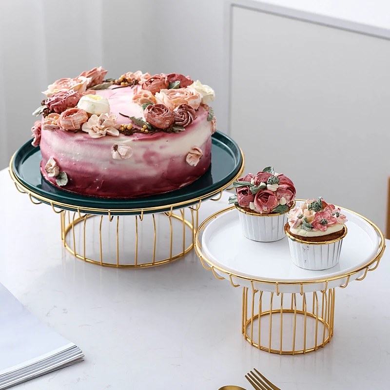 

Кованое железо, золото, высокие ножки, керамическая тарелка с фруктами, десертный стол, форма для торта, белый, зеленый, 8 дюймов, 12 декоративных