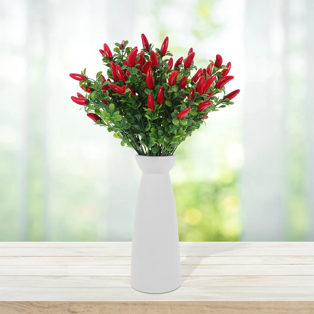 5 uds. De decoración de pimiento Artificial, ramas de vegetales de imitación, accesorios de fotografía de PVC, namento de la suerte simulado