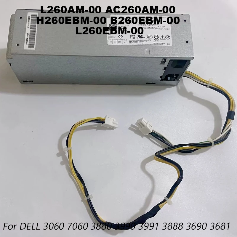 260W PSU For DELL 3060 7060 3880 3990 3991 3888 3690 3681 L260AM-00 AC260AM-00 H260EBM-00 B260EBM-00 L260EBM-00 6Pin 4Pin Tested