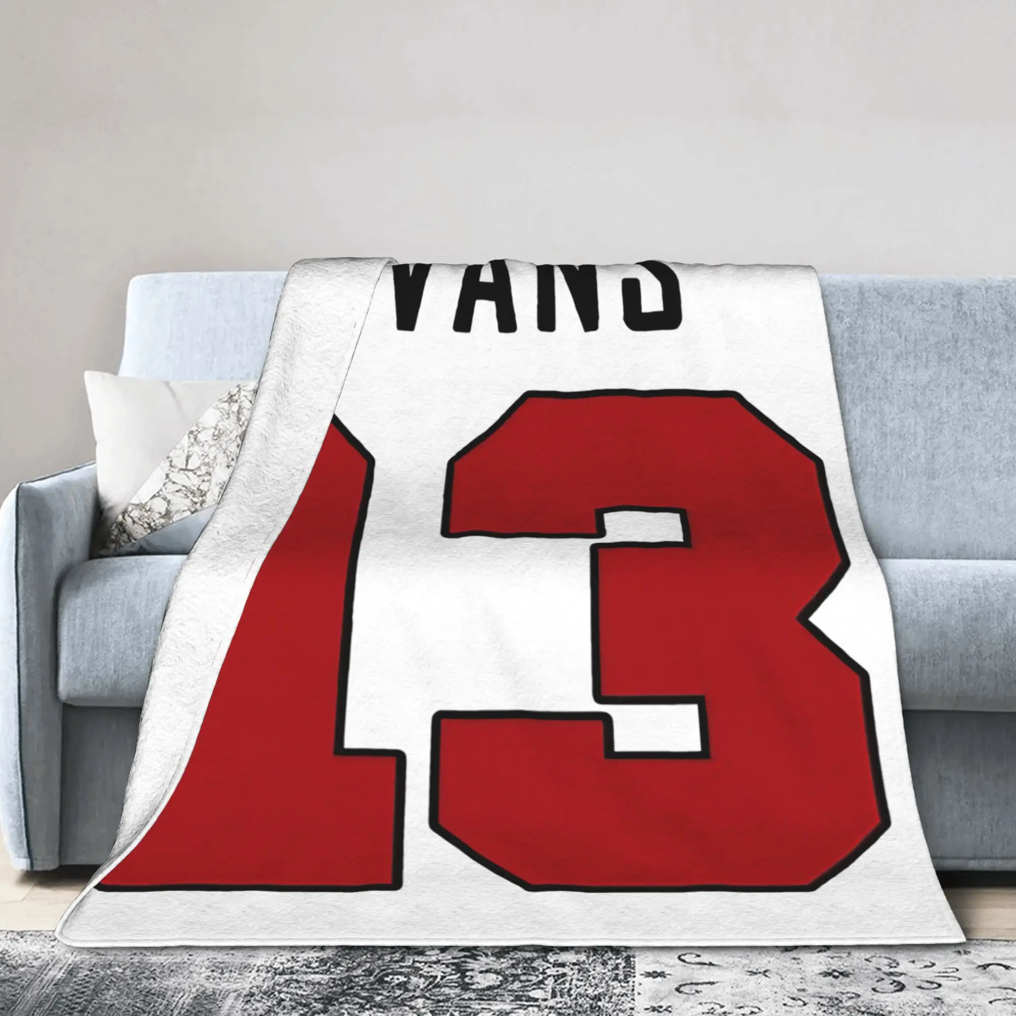 Mike Evans Number 13 Fleece Throw Blankets  Blanket for Sofa Outdoor Warm Bedding Throws