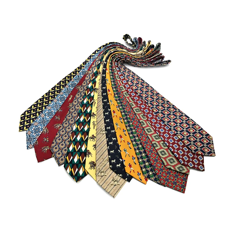 VEEKTIE Brand Old Fashion Hand Tie 9cm Neckties For Men Retro Painting Printing Paisley Geometric Modern Suit Novelty Multicolor