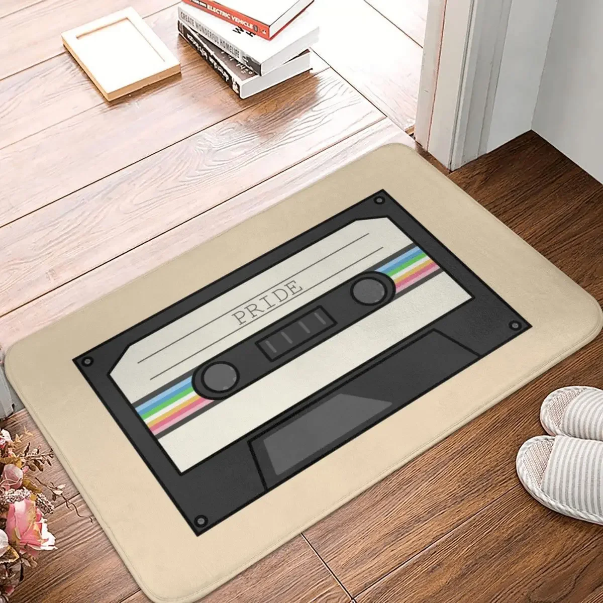 

Queer Pride Cassette Tape Doormat Rug carpet Mat Footpad Polyester Non-slip durable Corridor Kitchen Bedroom balcony toilet