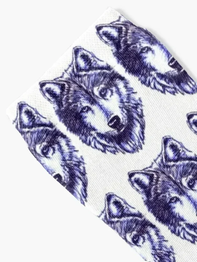 Timber Wolf - Blue Socks valentine gift ideas Sports Non-slip Heating sock Mens Socks Women's
