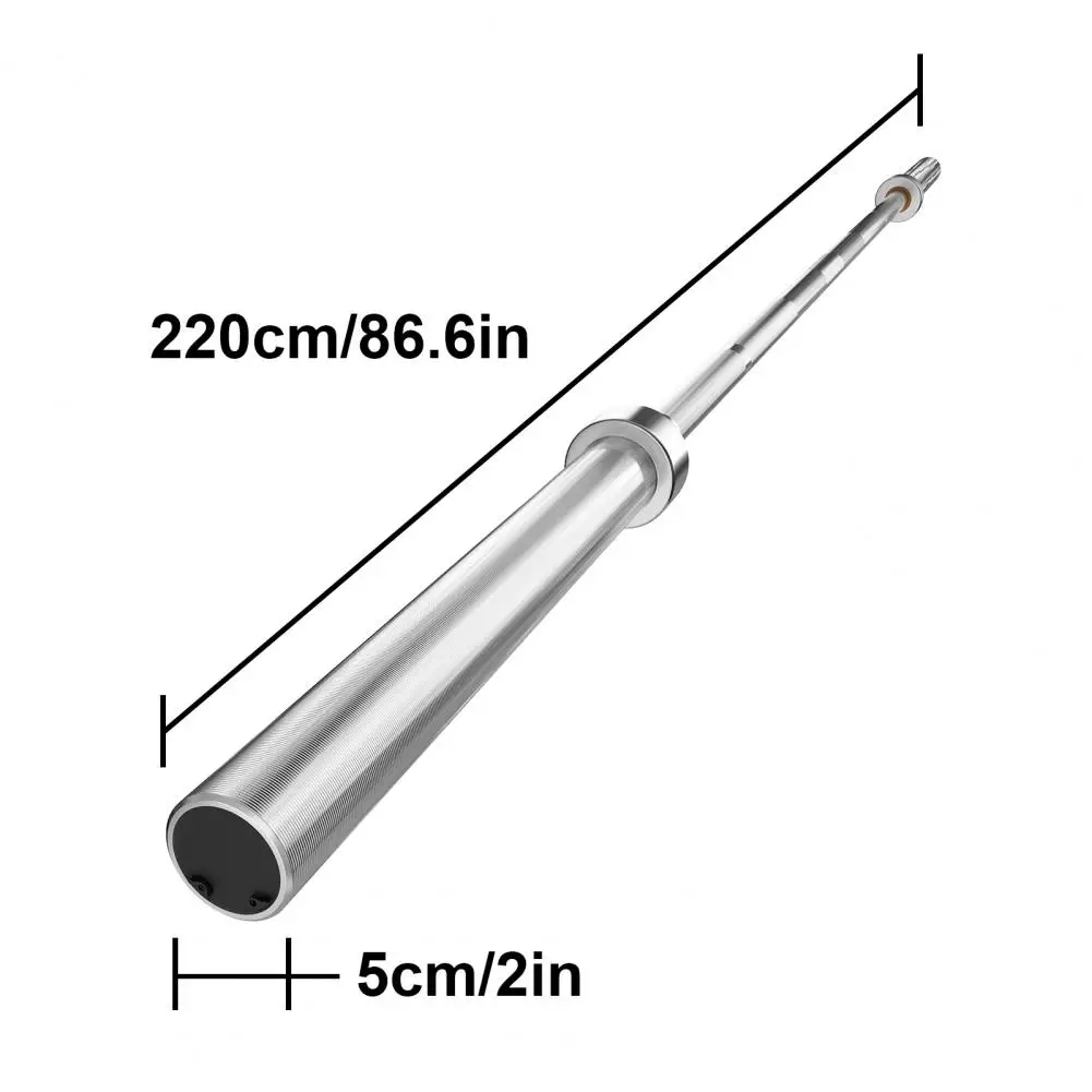 Bench Press Bar พร้อมลูกปืน, 7FT Straight Rod Weight Bar สําหรับยกน้ําหนัก, Powerlifting, 1000lbs Max Load Capacity, Home Gym