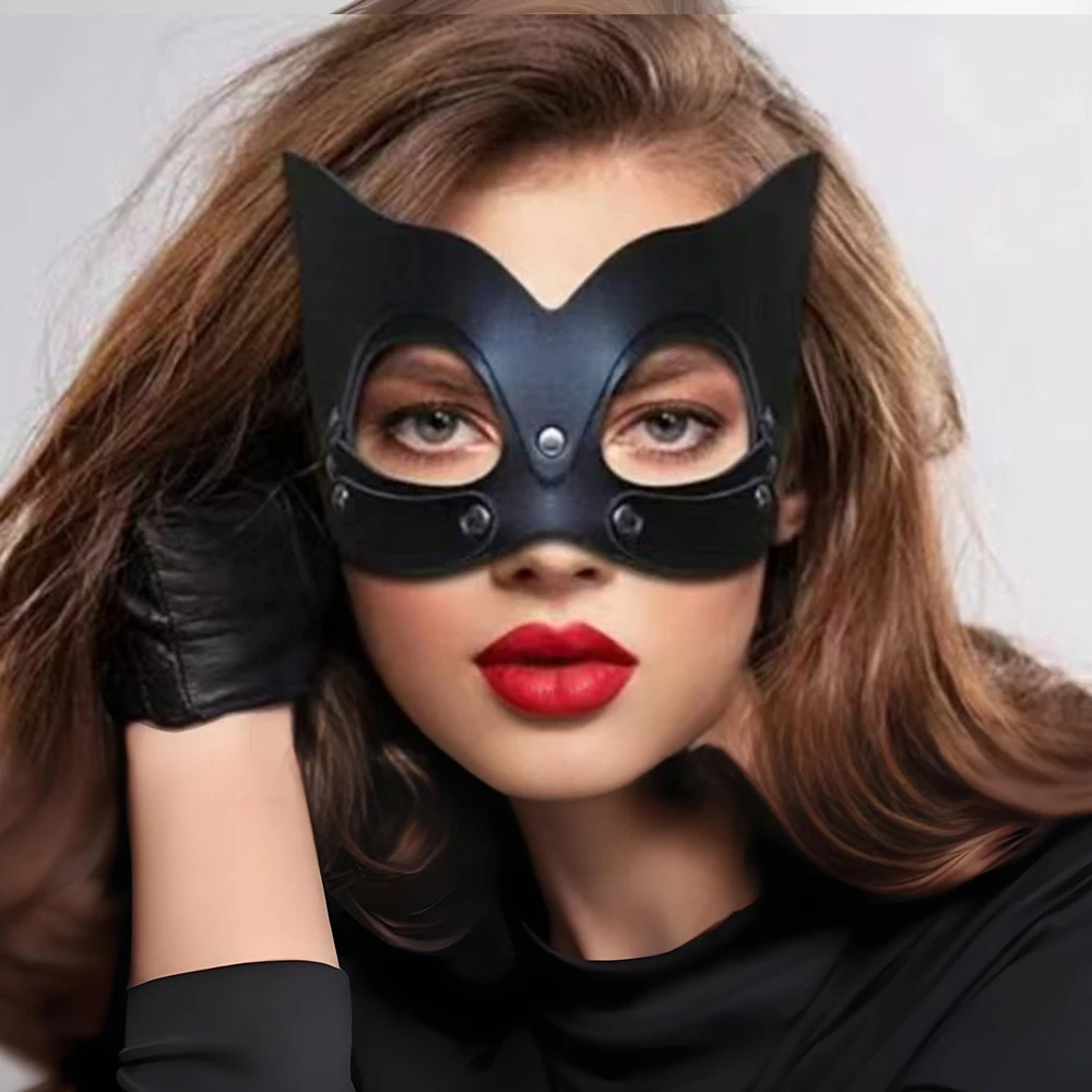 

Halloween bestseller punk style popular leather owl eye mask, ballroom party mask eye mask, men's and women's versatile style