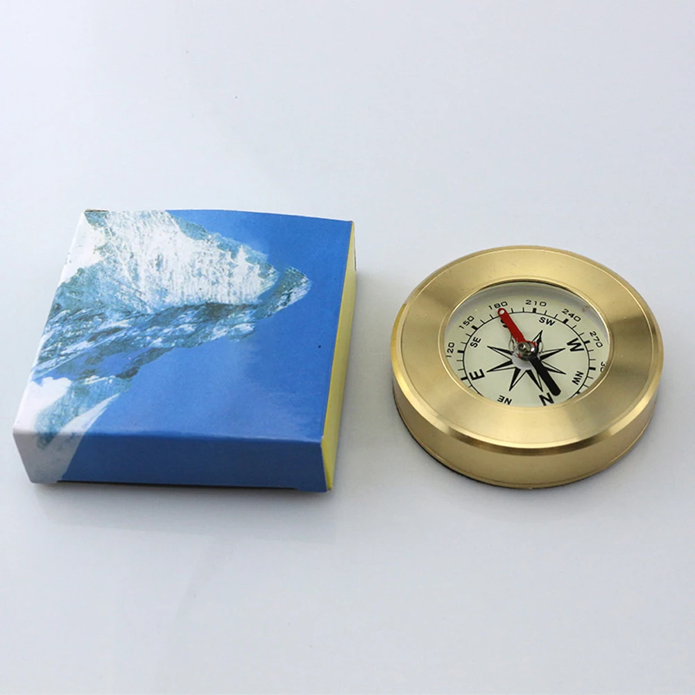 

Compass Outdoor Navigation Hiking Camping Gear Toddler Survival Mirror Polished Copper Vintage Design Accurate Pointer Clear