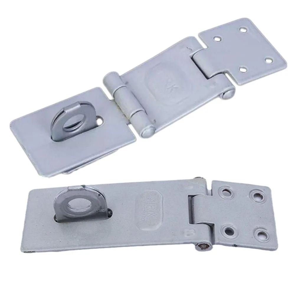 2 Fold/3 Fold Door Lock New Thickened Durable Anti Theft Lock Grey Anti Disassembly Screws Iron Lock Buckle Window