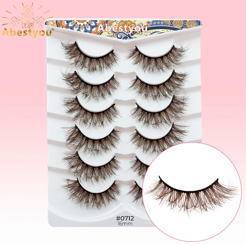 Abestyou 3d Russian Style D Curl Wispy Soft Individual Full Strip Mink Eyelash Extensions Accessories Ferramentas De Maquiagem