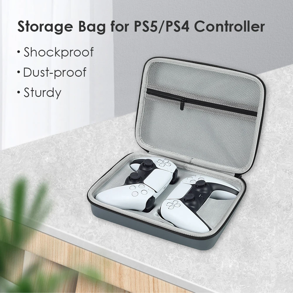 Hartschalen-Reise-Tragetasche mit Dual-Controller für PS5, PS4, DualShock, tragbare Tasche, Zubehör für elektronische Geräte