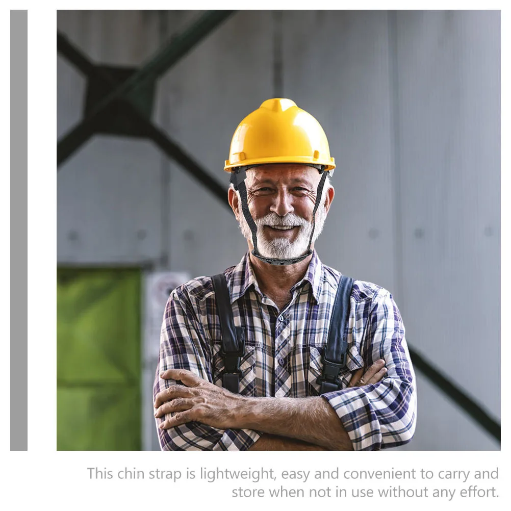 4 قطع من حزام الذقن البديل للقبعة الصلبة وحزام الذقن الآمن القابل للتعديل في موقع البناء خفيف الوزن يدوم طويلاً #2