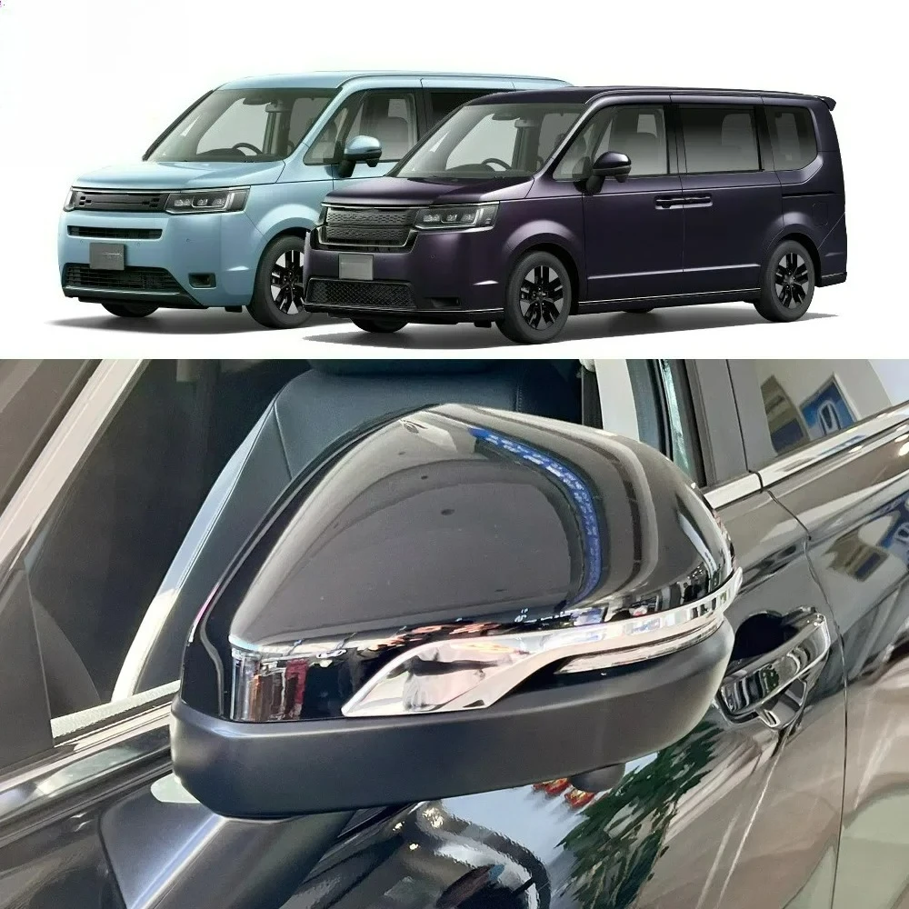 

Car Body ABS Chrome Back Rear View Side Mirror Eyebrow Stick Trim Frame 2PCs For Honda Stepwgn Spada Air 2022 2023 2024+